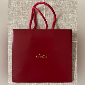 Cartier red gift bag brand new never used, presentation of LOVE, Juste Un Clou